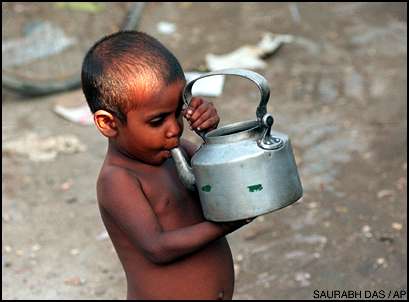 Child Drinking Yamuna Water Prematurely Boiled